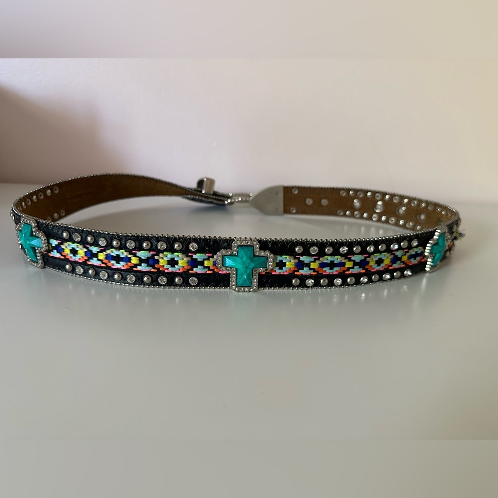 WB Atlas Women’s Cowgirl Gypsy Belt with Aztec Design S - Picture 5 of 10